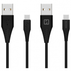 SWISSTEN dátový kábel USB/USB-C (3.1) 1,5 m – black