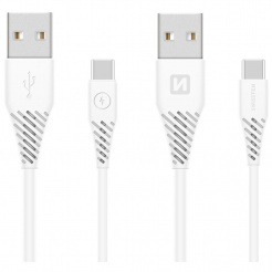 SWISSTEN dátový kábel USB/USB-C (3.1) 1,5 m – white
