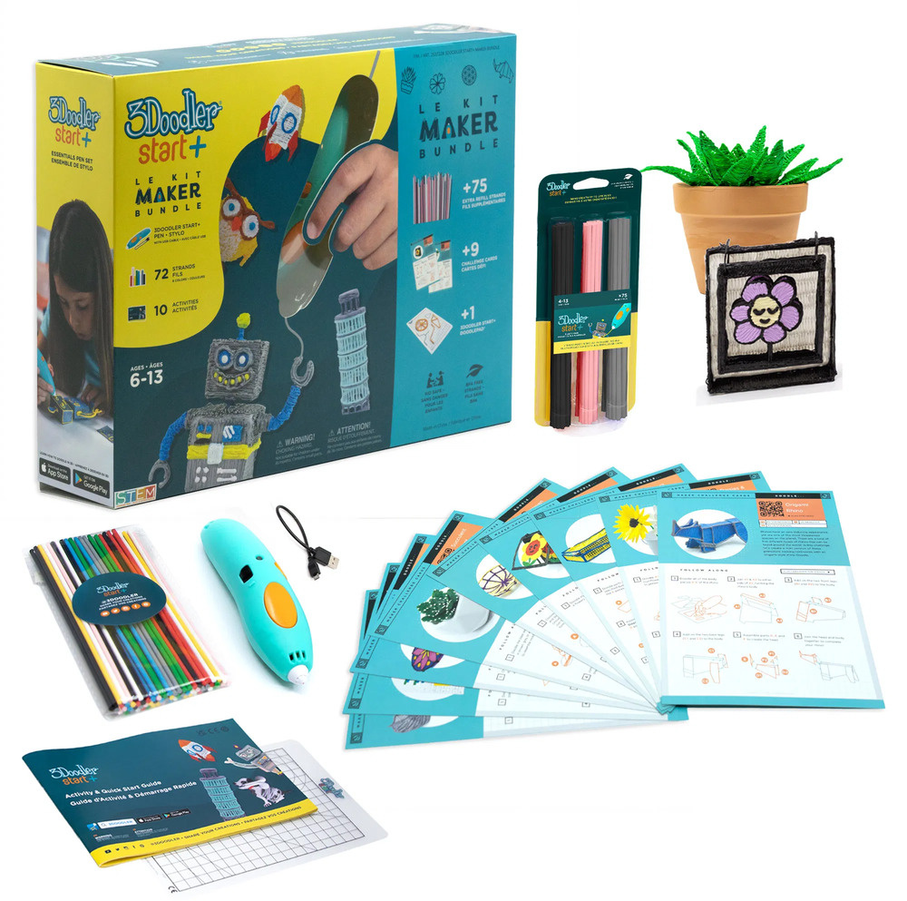 3Doodler Start+ a 147 náplní + 12 šablón + 9 kariet - 3D Pero 