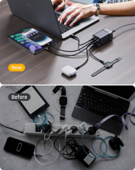 Stolová nabíjačka Voltme VITO Go EzTravel 75W (čierna)