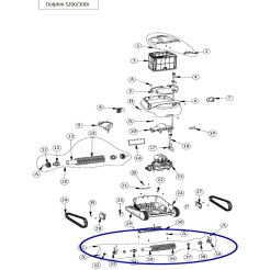 Aktívny valček s PVC kefou pre Dolphin S200, S300i