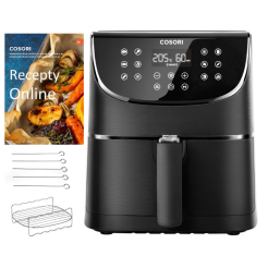 Cosori CP158-AF PREMIUM + 5x špíz a gril. Gril - čierny