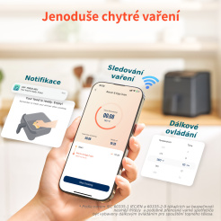 Cosori Dual Blaze 6,4L SMART + 5x špíz a gril. Rošt - čierny