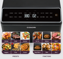 Cosori Dual Blaze 6,4L SMART + 5x špíz a gril. rošt - sivý