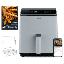 Cosori Dual Blaze 6,4L SMART + 5x špíz a gril. rošt - sivý 