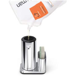 Simplehuman 414ml + držiak na hubku - lesklá nerezová oceľ