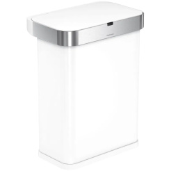 Simplehuman Sensor 58 L - biela oceľ