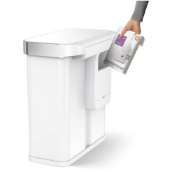 Simplehuman Dual Sensor 58 L (34/24) - biela oceľ