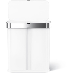 Simplehuman Dual Sensor 58 L (34/24) - biela oceľ