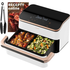 Cosori Dual Blaze TwinFry Smart 10L + kliešte - biela