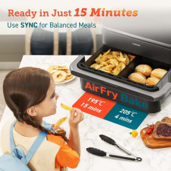 Cosori Dual Blaze TwinFry Smart 10L + kliešte - biela