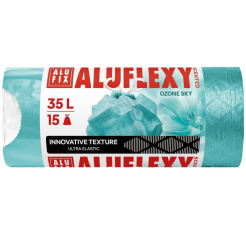 35L sťahovacie vrecia na odpadky ALUFLEXY s vôňou lúčnych kvetov - tyrkysové