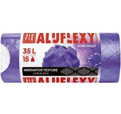 Vrecia na odpadky 35L ALUFLEXY s vôňou lúčnych kvetov - fialové