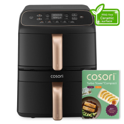 Teplovzdušná fritéza Cosori Turbo Tower Compact 8,6 l, keramika - čierna 