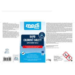 mediPOOL Rapid – chlórové tablety 20 g, 1,0 kg