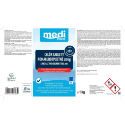 mediPOOL CHLÓR tablety s pomalým rozpúšťaním 200 g, 1,0 kg
