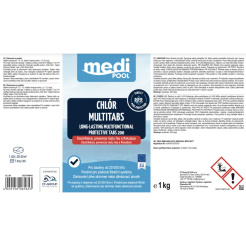 mediPOOL MULTIFUNKČNÉ tablety s pomalým rozpúšťaním (bez medi) 200 g, 1,0 kg 5527701MP03