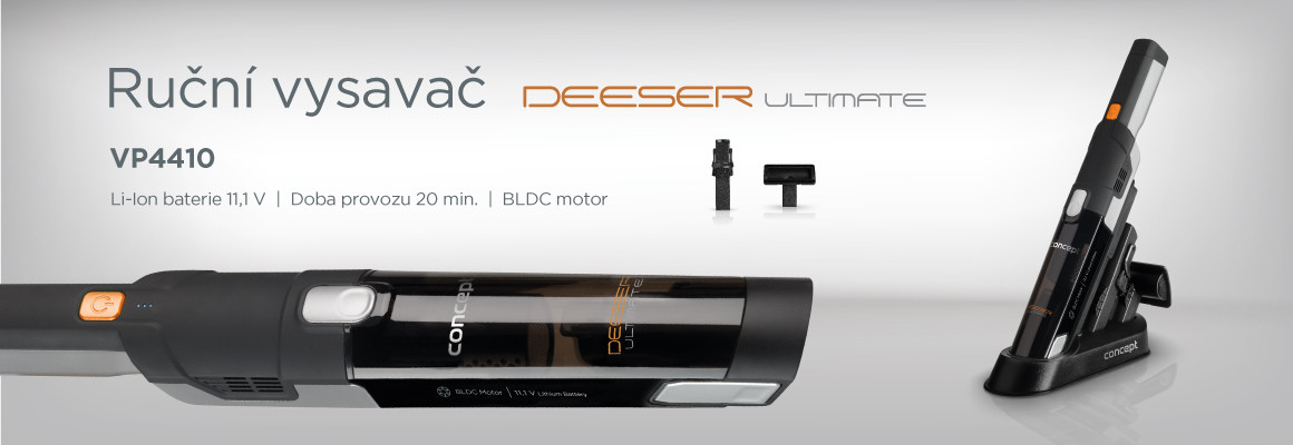 Predstavenie ručného vysávača Concept VP4410 Deeser Ultimate