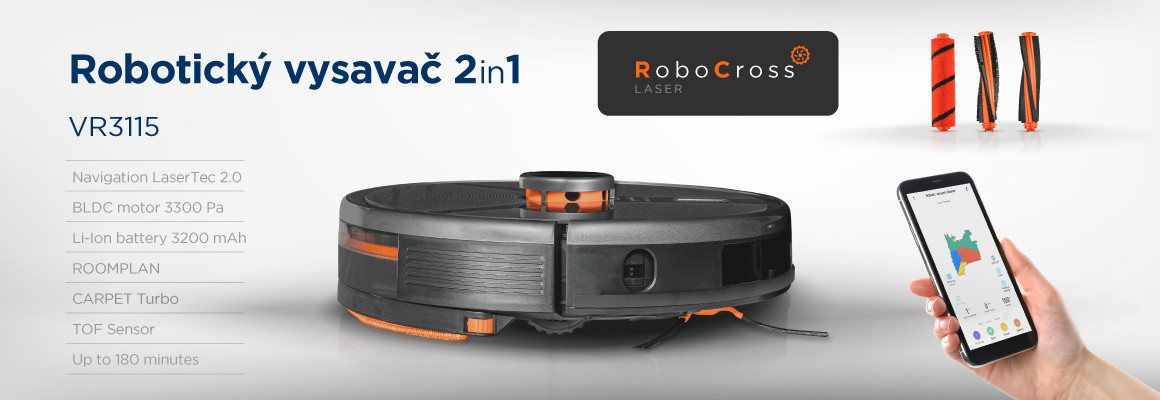 Predstavenie robotického vysávača Concept VR2115 2 v 1 RoboCross Gyro
