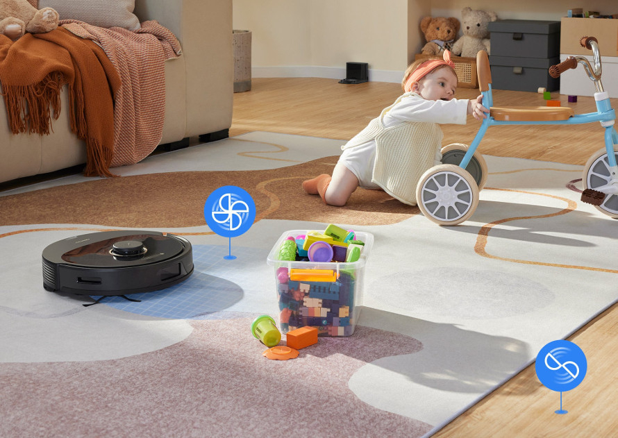 Udržuje koberce čisté