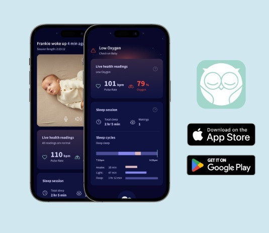 Aplikácia Owlet care pre pohodlné sledovanie odkiaľkoľvek
