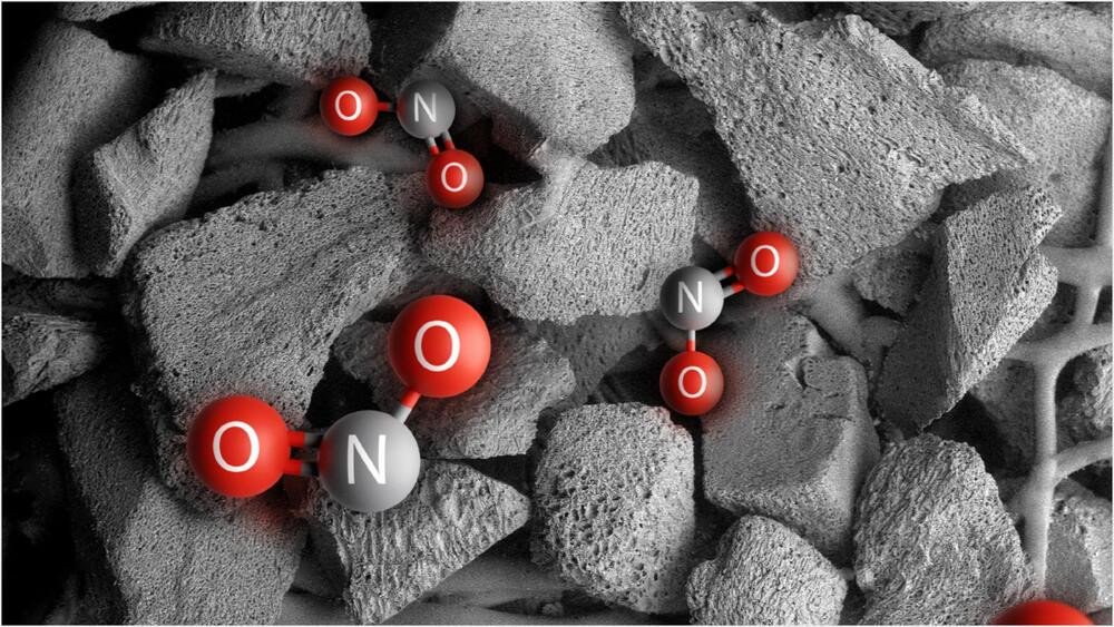 Adsorbuje 3-krát viac NO2