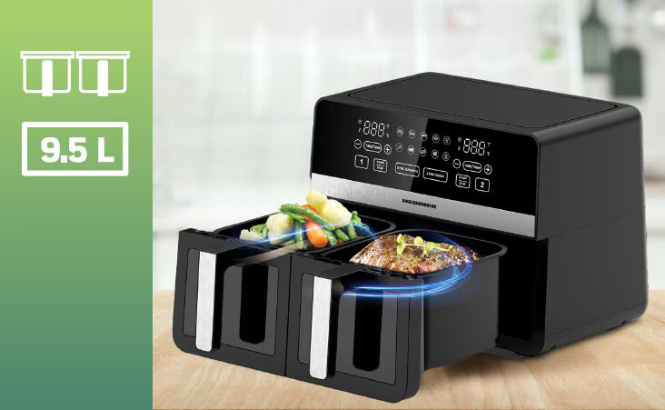 Dva koše s nepriľnavým povrchom s objemom 9,5 litra