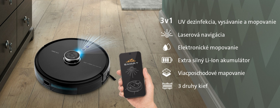 Predstavenie robotického vysávača ETA Master II 5229 90010