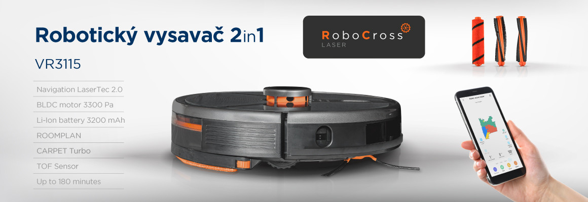Predstavenie robotického vysávača Concept VR2115 2 in 1 RoboCross Gyro