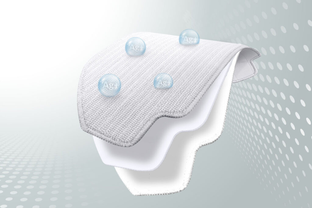 Mop s antibakteriálnou úpravou a iónmi striebra