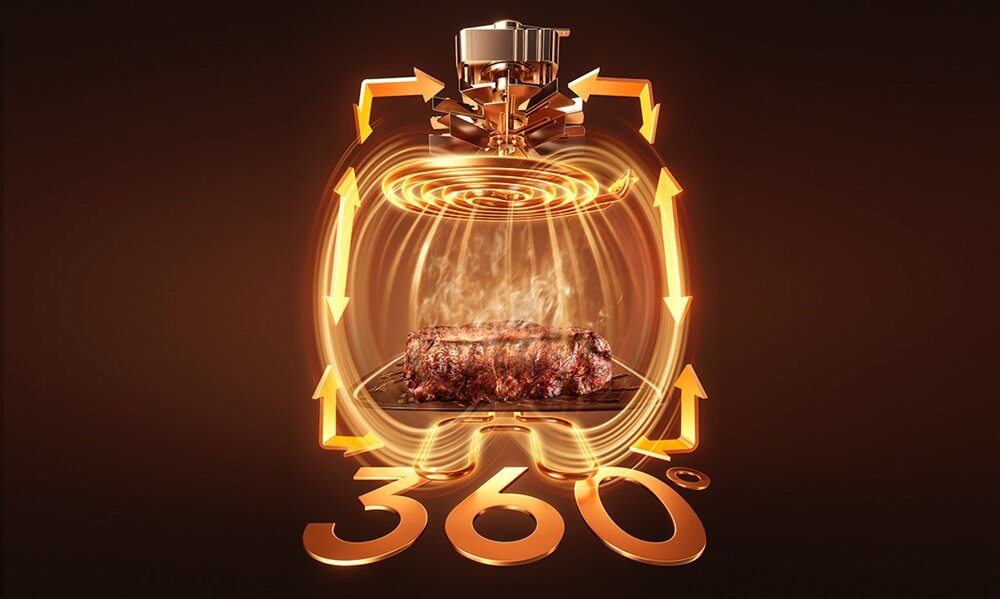 Cyklónové teplotné pole pre rovnomerné zhnednutie