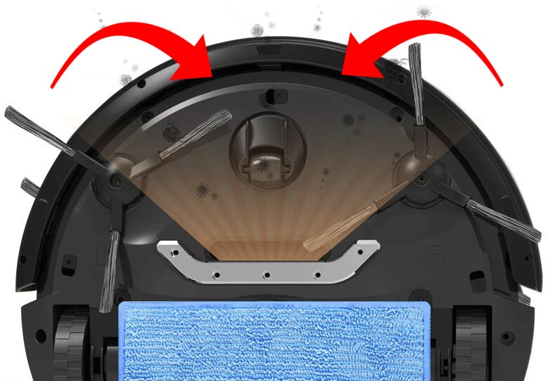 Viacstupňový režim čistenia: odsávanie + mopovanie